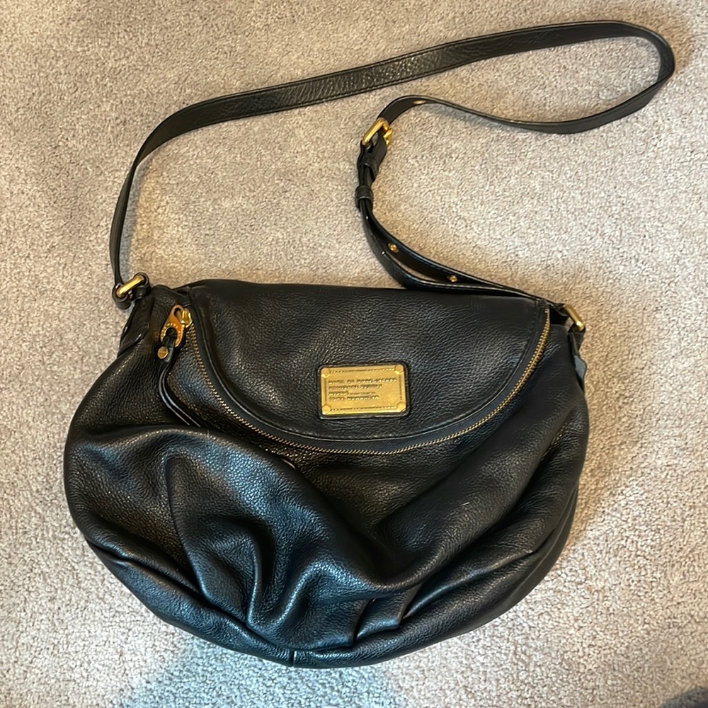 Marc by Marc jacobs black leather crossbody bag